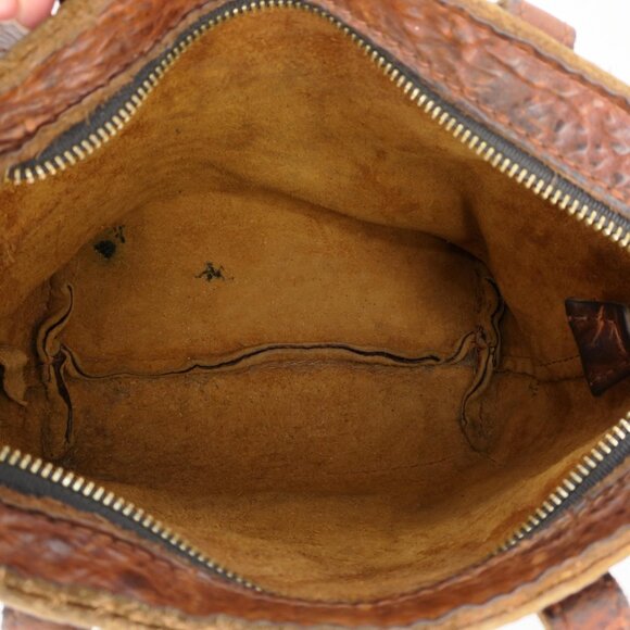 Portland Leather Goods Rustic Brown Mini Tote Satchel Convertible Crossbody Bag - Picture 6 of 6